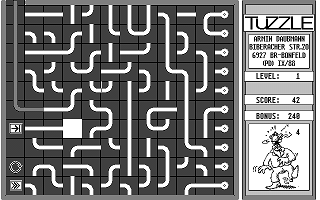 Tuzzle atari screenshot